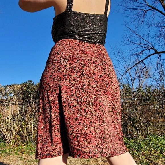 Y2k Knee-Length Skirt by Exact Change - Picture 3 of 4